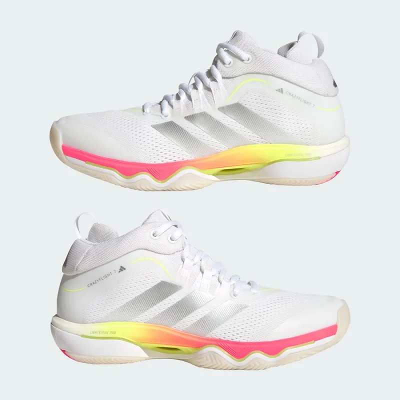 Adidas CRAZYFLIGHT 7 Cloud White / Tech Grey Metallic / Solar Turbo (KJ5666)