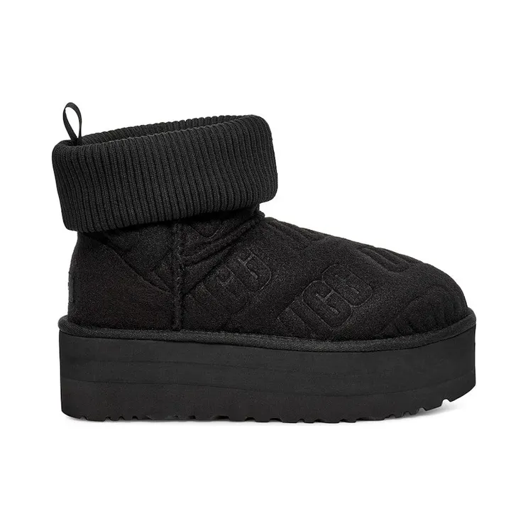 UGG Classic Mini Platform Felted Boot Black (1144047-BLK)