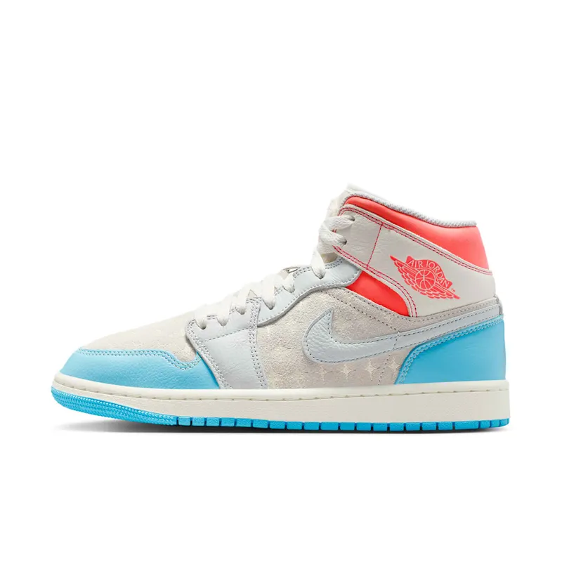 Air Jordan 1 Mid “White/Light Blue/Pink” (IM7420-133)