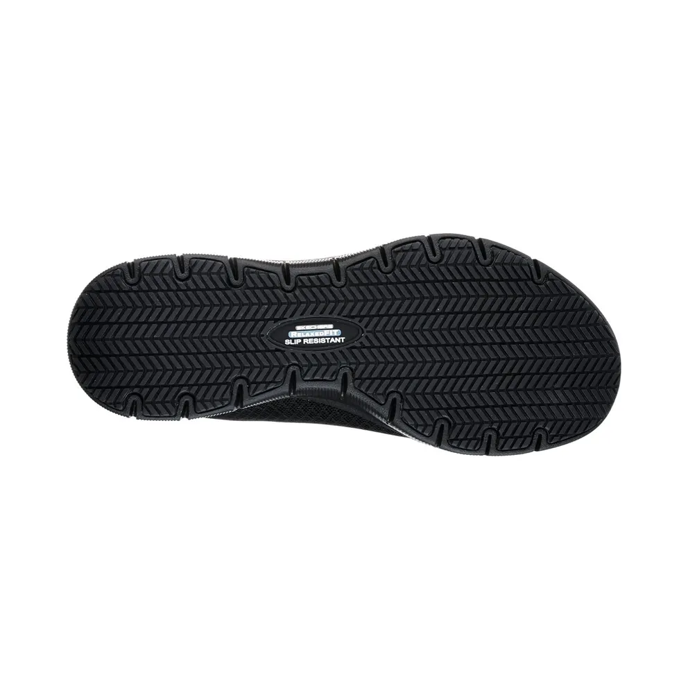 Skechers Work Slip-Resistant Relaxed Fit: Ghenter – Bronaugh Sneaker Black