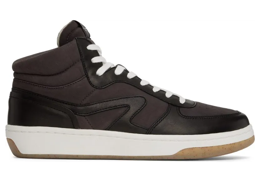 rag & bone Black Retro Court Mid SOFTBLKNB (MGF22FF003AN3)