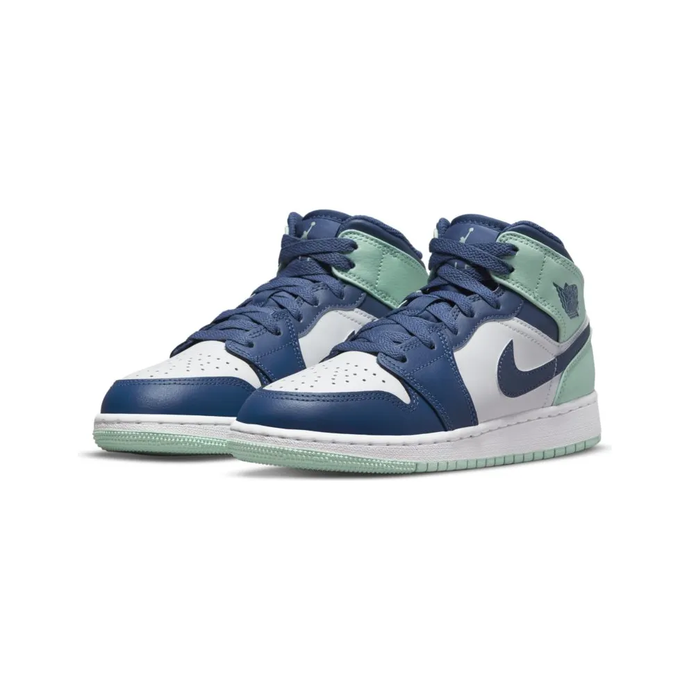 Jordan 1 Mid Blue Mint (GS) (554725-413)