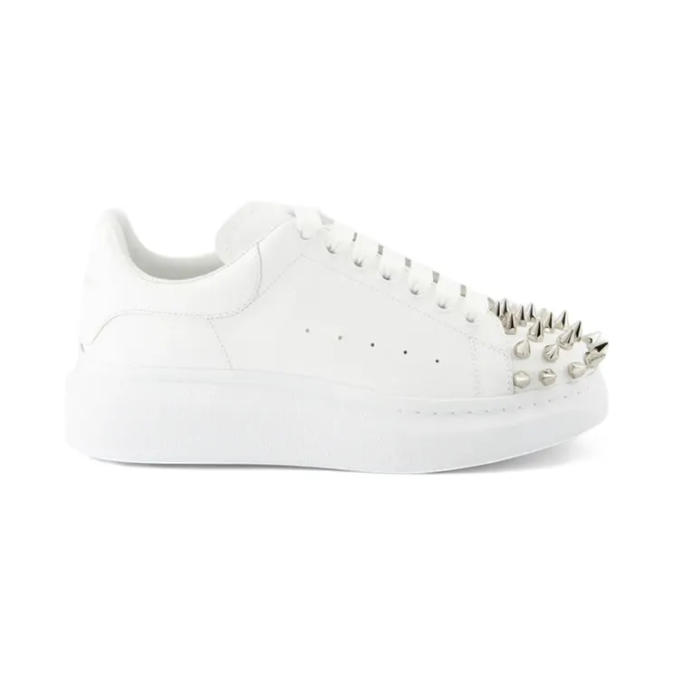 Alexander McQueen Oversized Studded White Silver (705807 WHTQQ 9071)