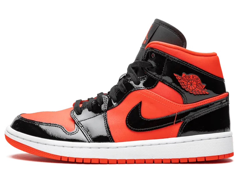 Air Jordan 1 Mid ‘Hot Punch Black’ (2019) (BQ6472-600)