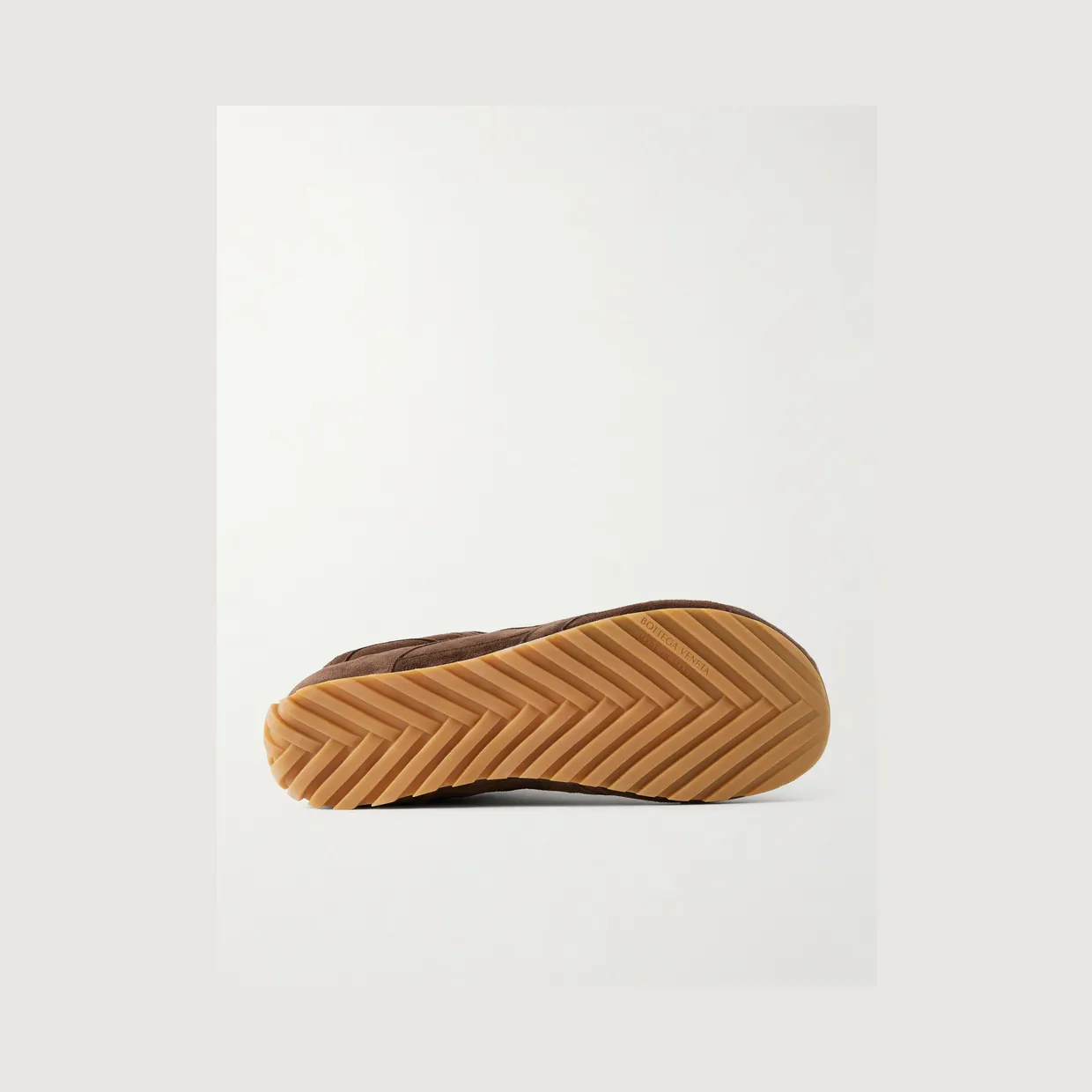 Bottega Veneta Orbit Flash Leather-Trimmed Suede Sneakers Brown (867926V3MS0) (3)