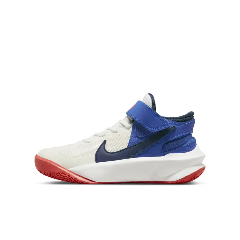 Nike Team Hustle D 10 FlyEase Older Kids’ Easy On/Off Basketball White (DD7303-103)