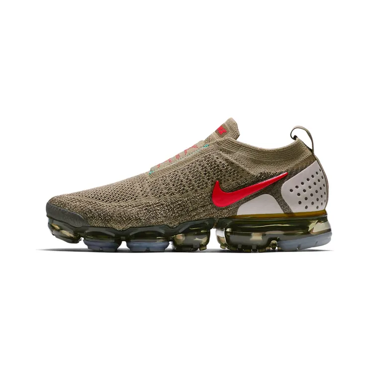 Nike Air VaporMax Moc 2 “Neutral Olive / Dark Hazel / Clear Emerald / Habanero Red” (AH7006-200)