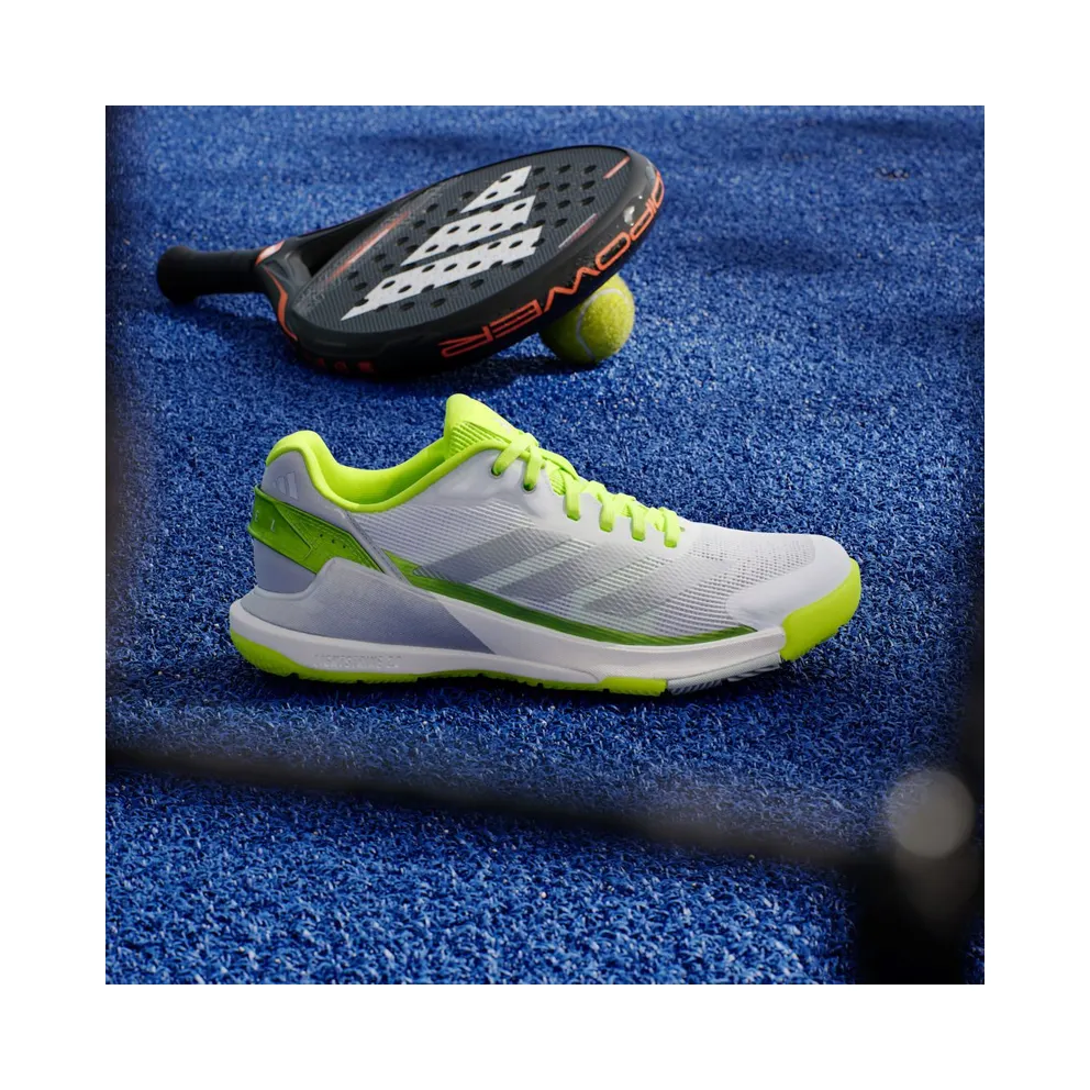 Adidas Crazyquick Lightstrike Padel Shoes Lucid Lemon / Silver Metallic / Wonder Silver (JR9325)
