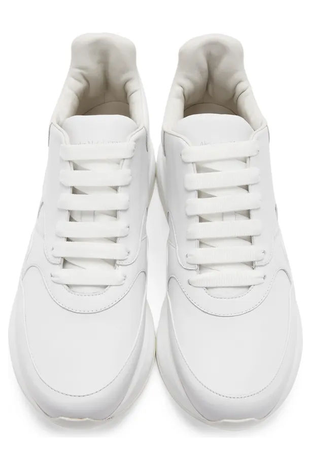 Alexander McQueen Black & White Low Sneakers (575425WHRU3) (5)