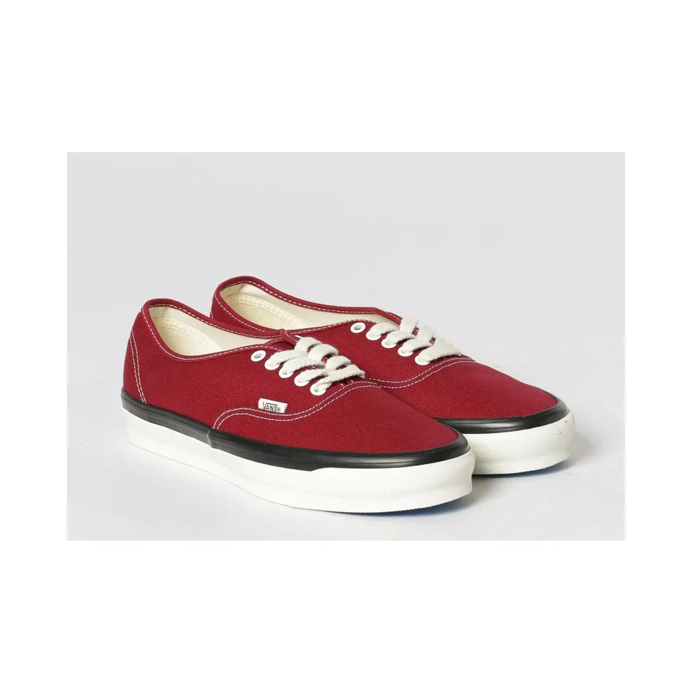Vans LX Authentic 44 Cotton Canvas Low-Top Sneakers with Contrast Sole Red (VN000EFZBRD1)