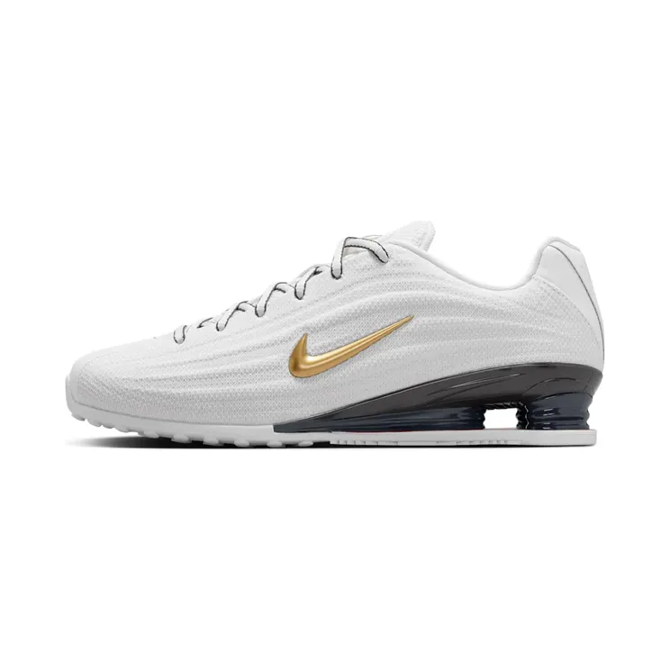 Nike Shox Z “White / Varsity Red / Dark Charcoal / Metallic Gold” (HQ7540-100)