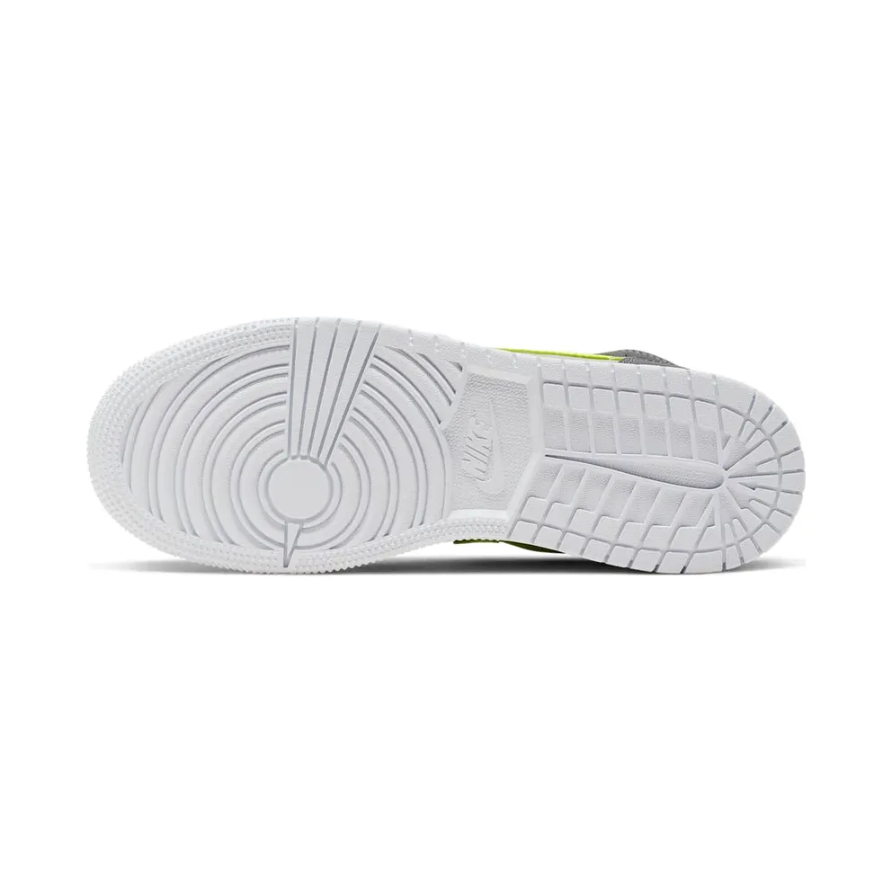 Jordan 1 Mid Gunsmoke Volt (GS) Gunsmoke/Volt-Neutral Grey-White-Black (554725-072)