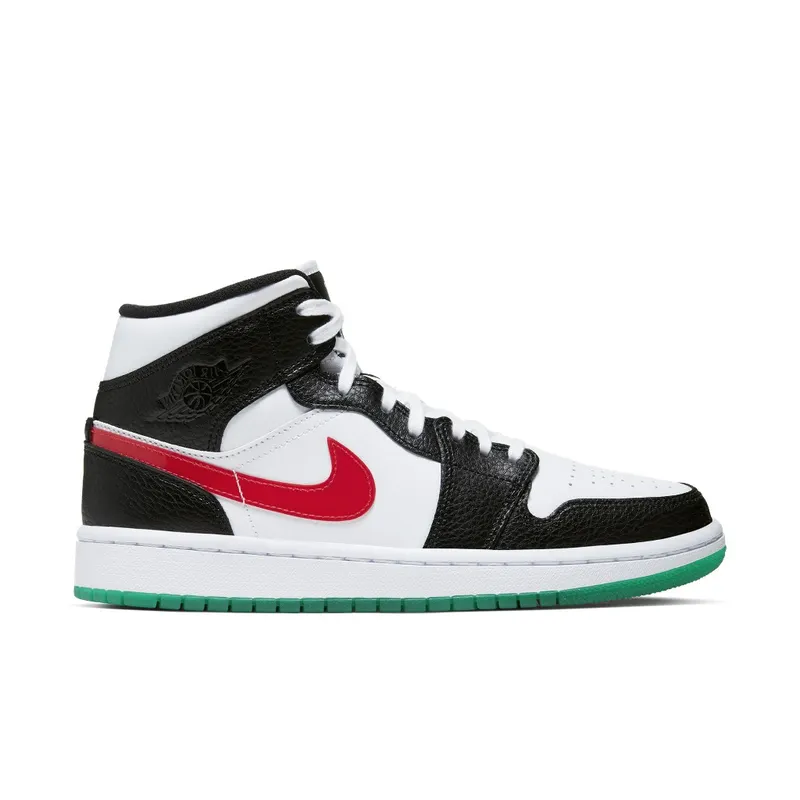 Air Jordan Womens Nike AJ I 1 Mid ‘Alternate Swooshes’ Red Yellow (2020) (BQ6472-063)