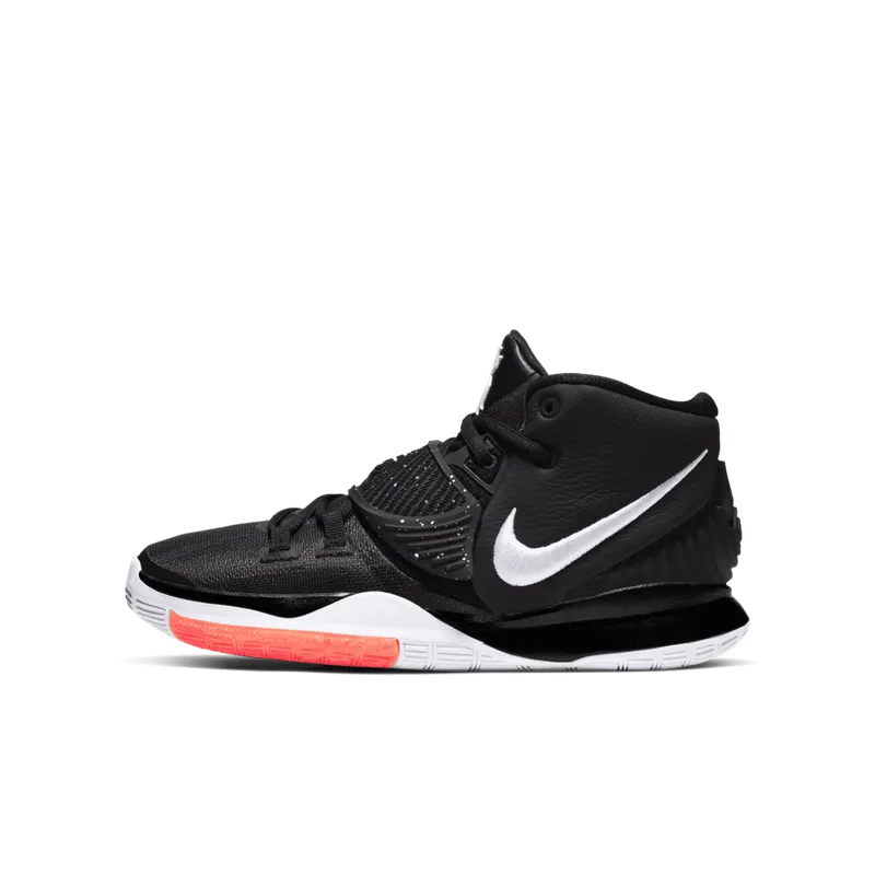 Nike Kyrie 6 Jet Black White (GS) Black/White-Bright Crimson (BQ5599-001)