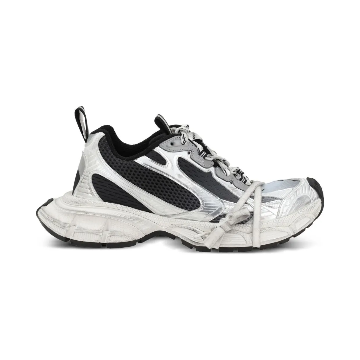 Balenciaga 3XL Worn-Out Gradient Black Silver