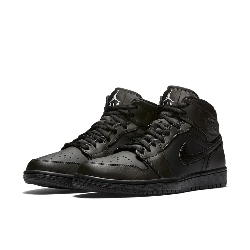 Jordan 1 Retro Mid Black (2017) Black/White (554724-034)