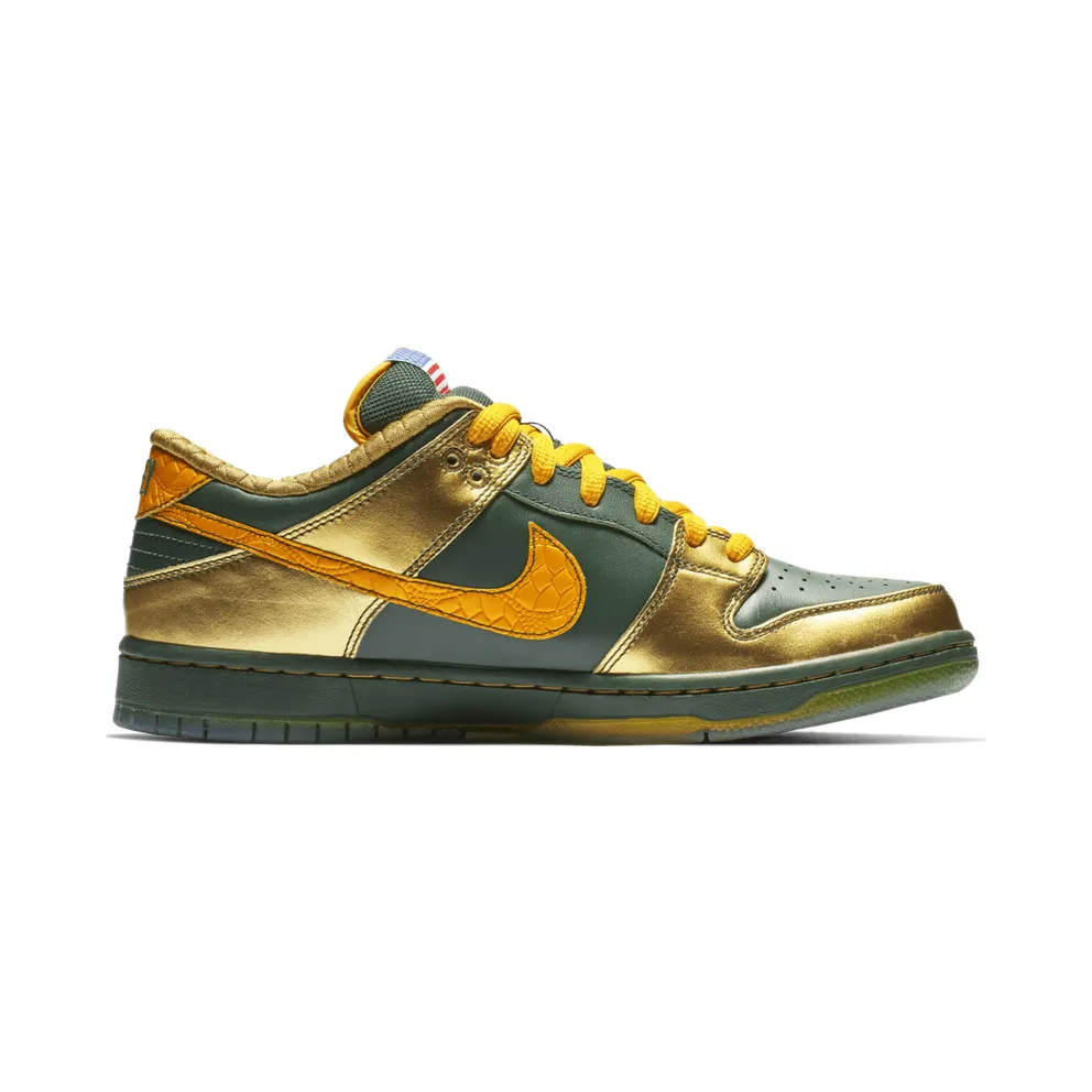 Nike SB Dunk Low Doernbecher (2018) Fir/University Gold-Metallic Gold (BV8740-377)