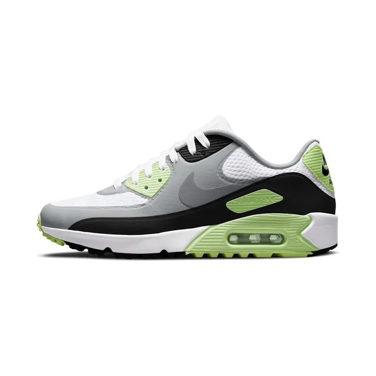Nike Air Max 90 Golf White Particle Grey Barely Volt “White / Black / Light Smoke Grey / Particle Grey” (CU9978-104)