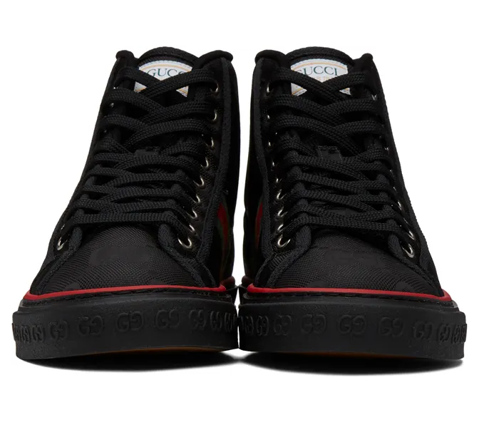Gucci Black ‘Gucci Tennis 1977’ Off The Grid High-Top Sneakers (628717 H9H80) (2)