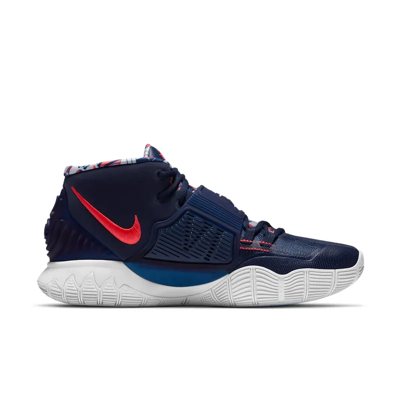 Nike Kyrie 6 USA Midnight Navy/White-Gym Red (BQ4630-402)