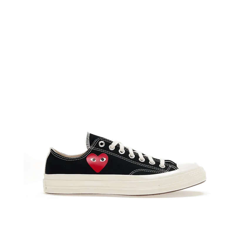 Converse PLAY Comme des Garçons Single Heart Chuck 70 Black/Egret/Red (A08804C)