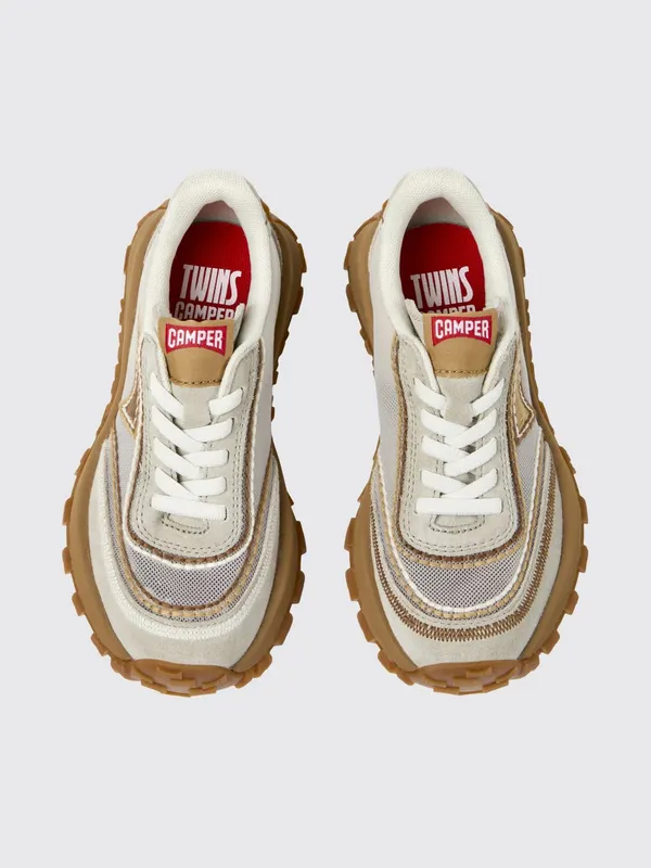 Camper Twins Recycled Polyester and Suede Beige (K800685-002TWINS0)