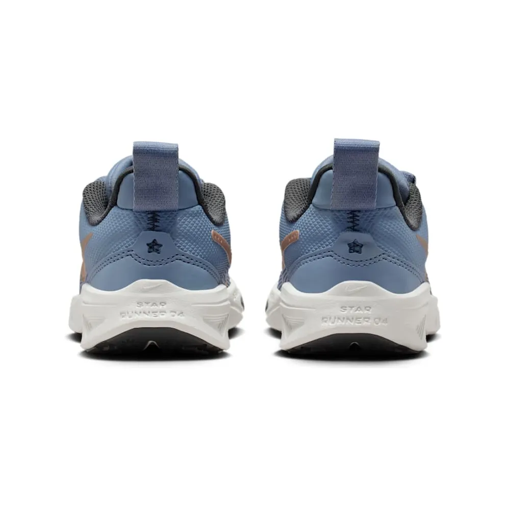 Nike Star Runner 4 Ashen Slate Armory Navy Pure Platinum Metallic Red Bronze (DX7614-405)