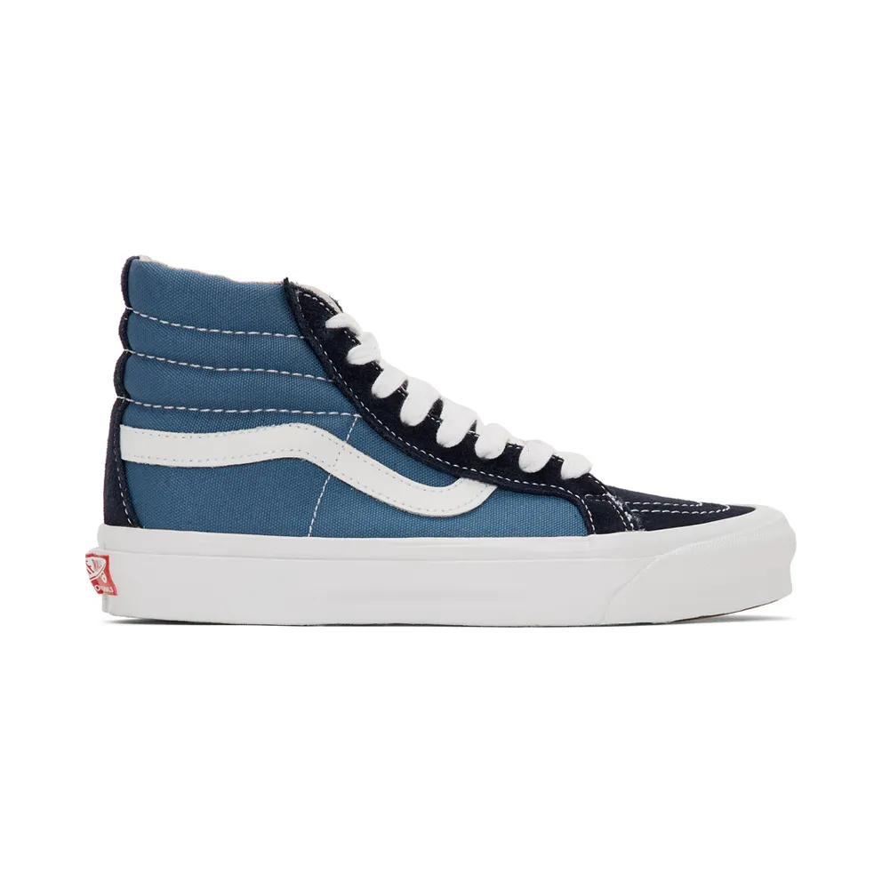 Vans Blue and Navy OG Sk8-Hi LX Sneakers (VN0A4BVB5OC)