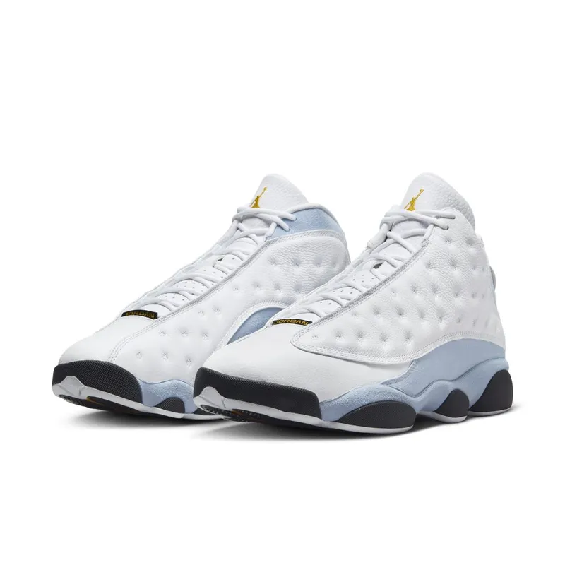 Air Jordan 13 Retro White/Blue Grey/Black/Yellow Ochre (414571-170)