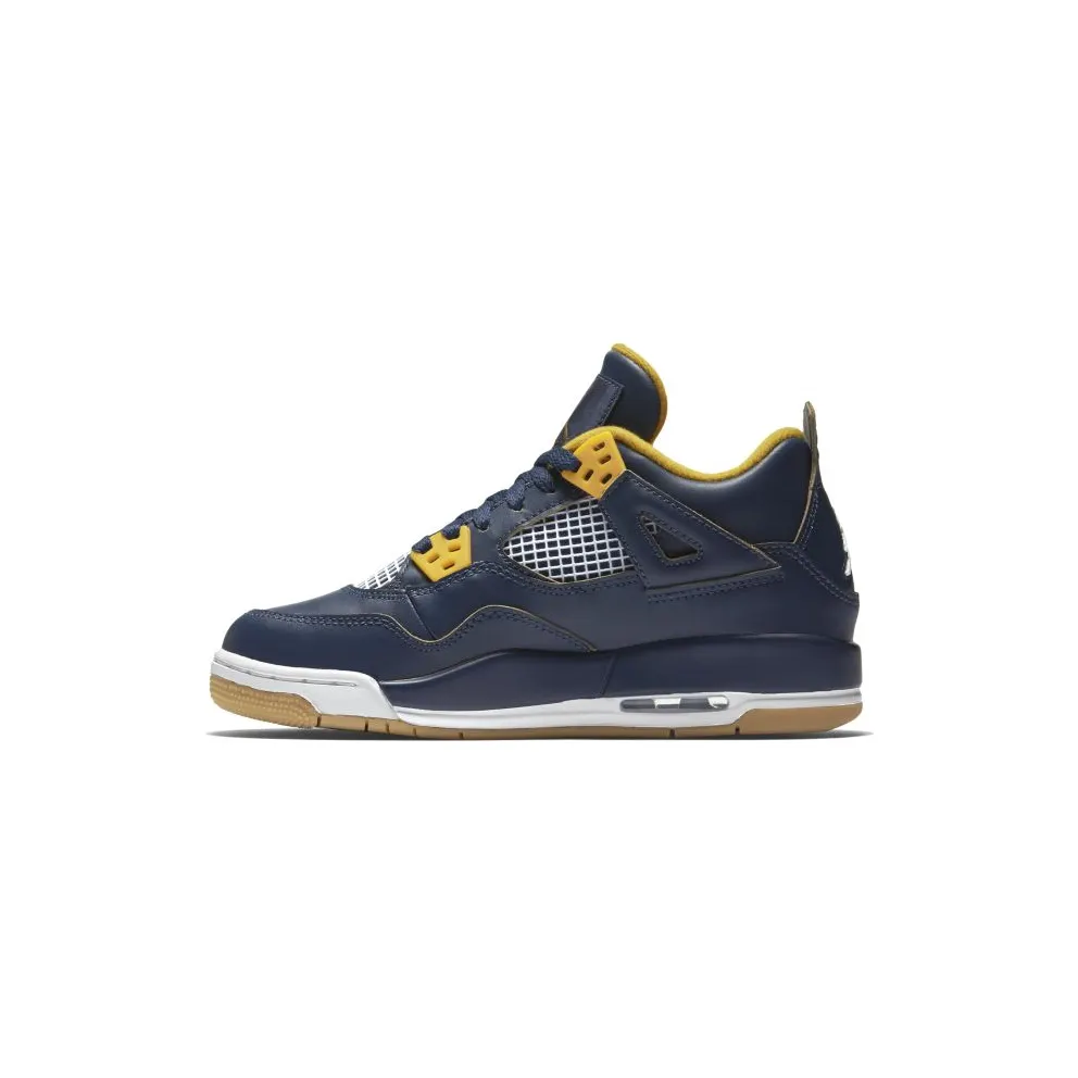 Jordan 4 Retro Dunk From Above (GS) Midnight Navy/Metallic Gold-Gold Leaf-White (408452-425)