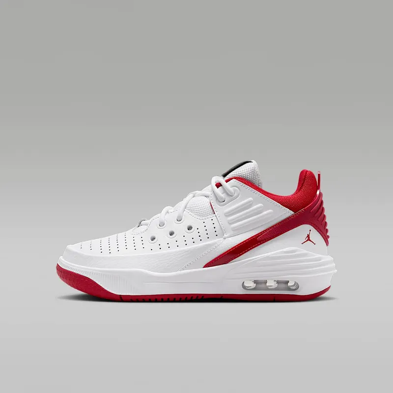Jordan Max Aura 5 White Black Gym Red (DZ4352-106)