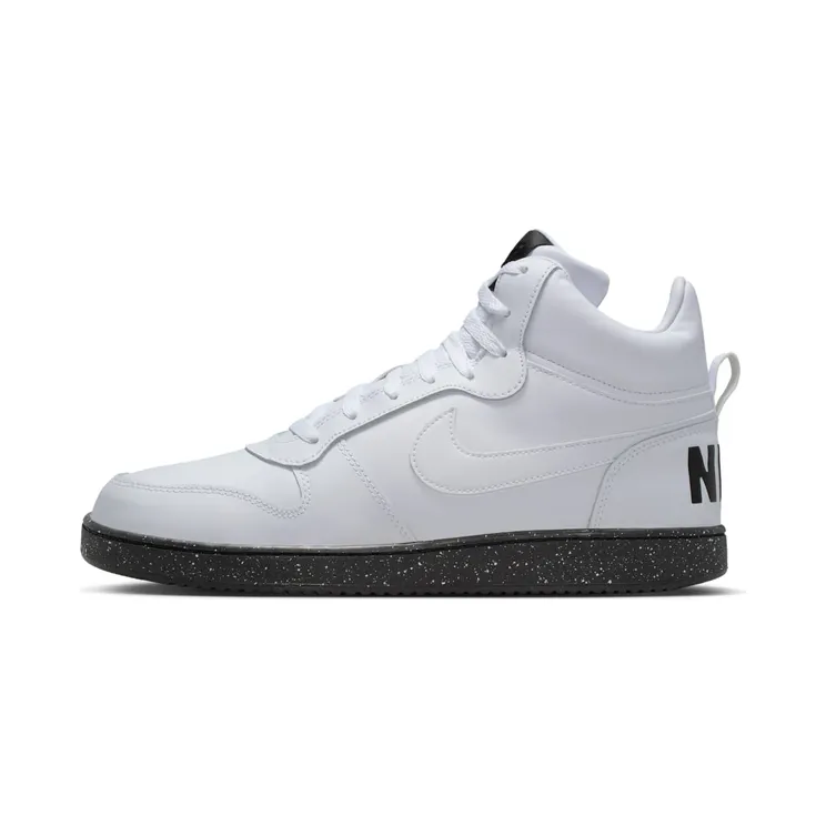 Nike Court Borough Mid White Black Speckled Sole “White / Black” (916759-100)