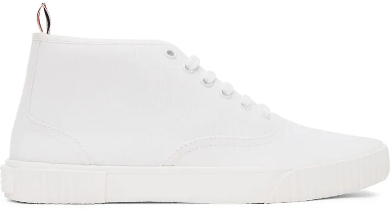 Thom Browne Grey Mid-Top Heritage Sneakers (MFD223A-01588)