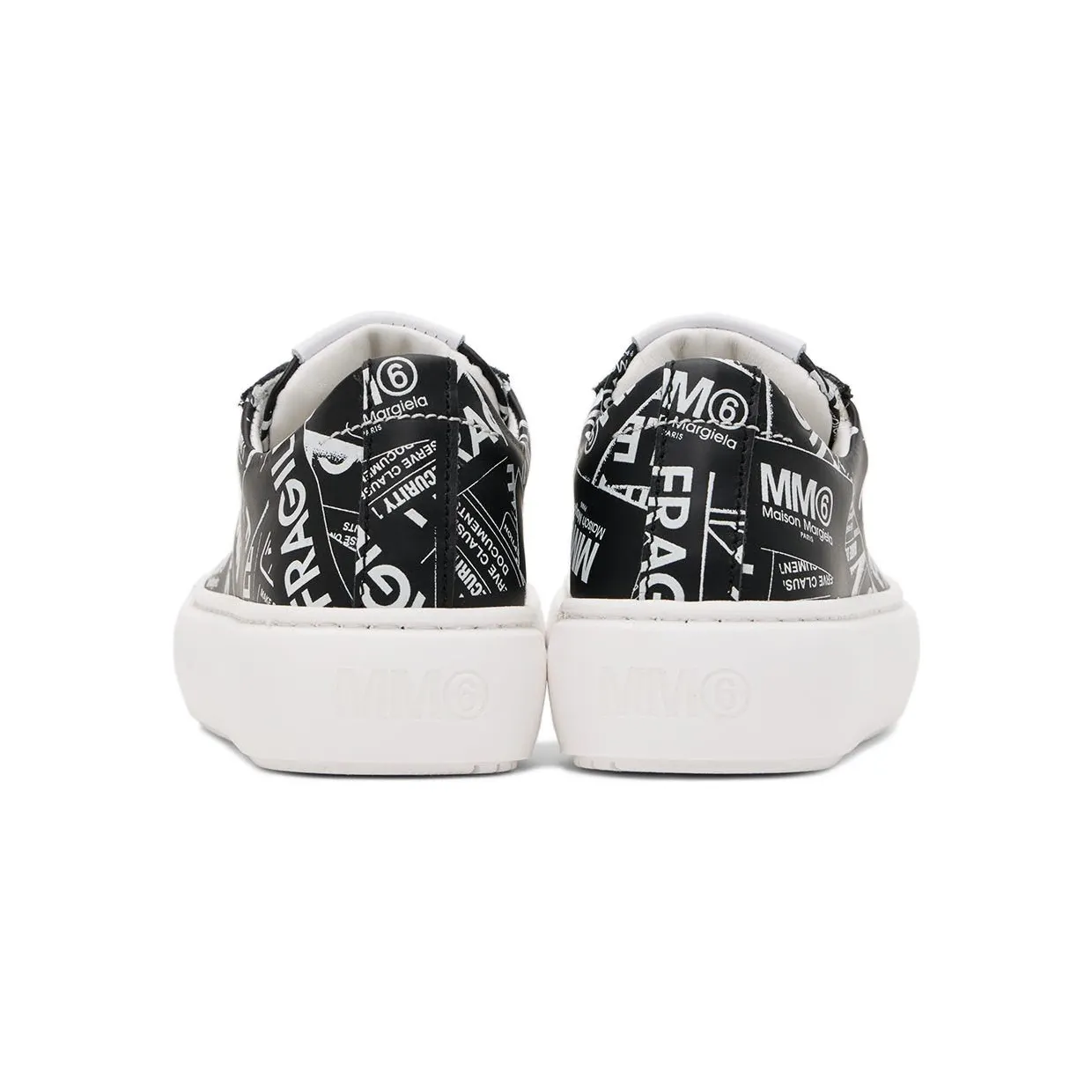 MM6 Maison Margiela Kids Black Fragile Logo Sneakers (72072) (2)