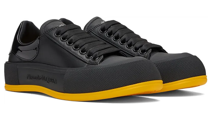 Alexander McQueen Black Joey Sneakers (705201WICEB) (4)