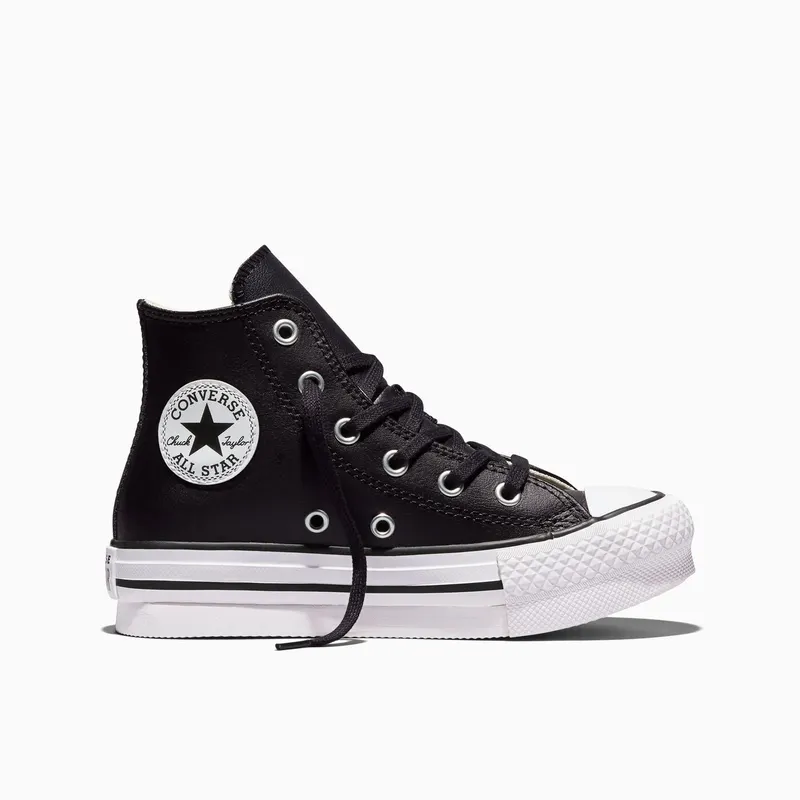 Converse Chuck Taylor All Star Lift Platform Leather Black/natural Ivory/White