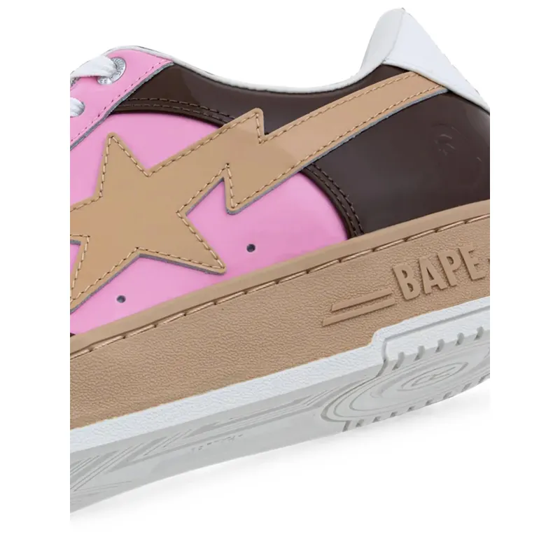 A Bathing Ape Bape Sta Leather “Brown/Pink” (001FWM301306M BROWN)