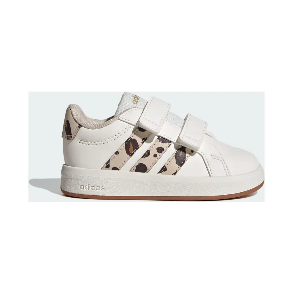 Adidas Grand Court 3.0 Toddler Shoes Core White / Crystal Linen / Aurora Coffee (KJ4831)