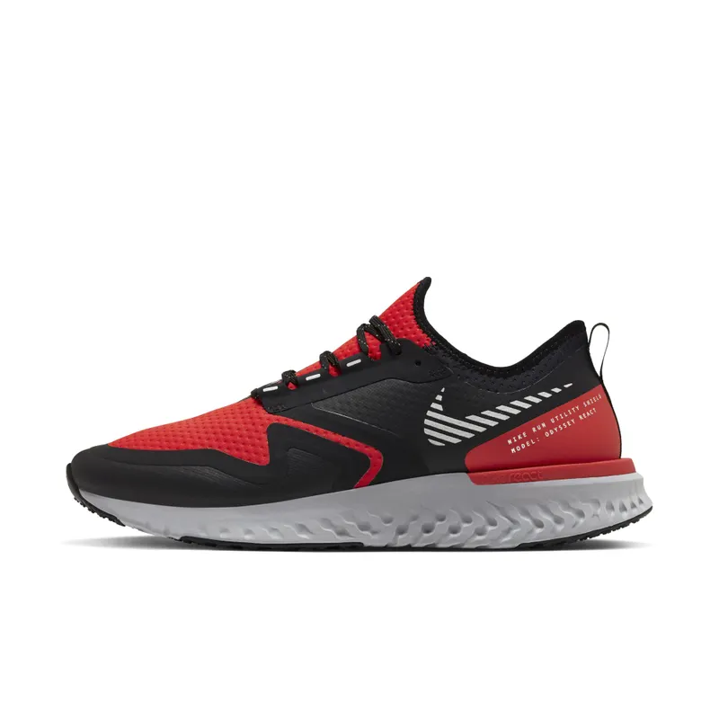 Nike Odyssey React 2 Shield ‘Habanero Red Black’ Habanero Red/Black/Thunder Grey/Metallic Silver (BQ1671-600)