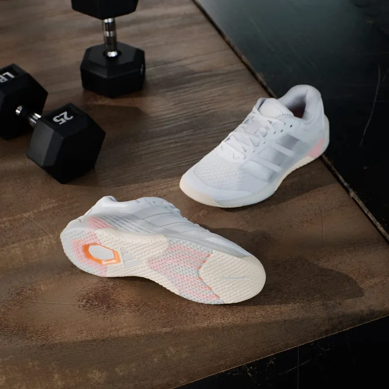 Adidas Dropset 4 Power Training Cloud White / Silver Metallic / Lucid Orange (JR4666)