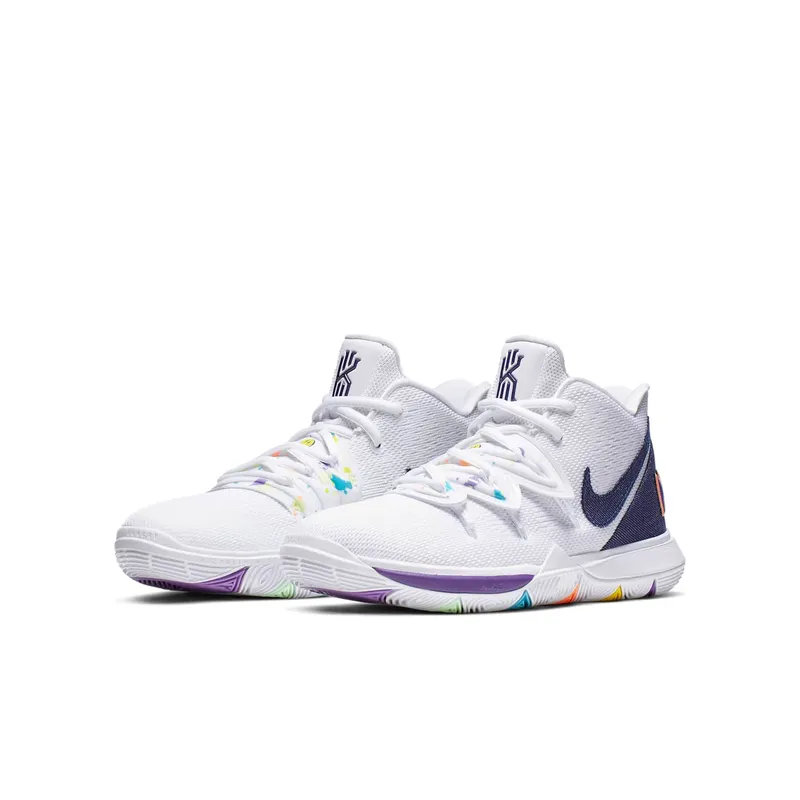 Nike Kyrie 5 White Denim (GS) White/Deep Royal Blue-Glacier Blue (AQ2456-101)