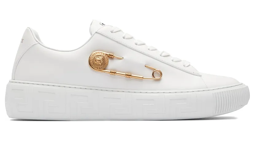 Versace White Safety Pin Trousers (DSU8404 1A03536)