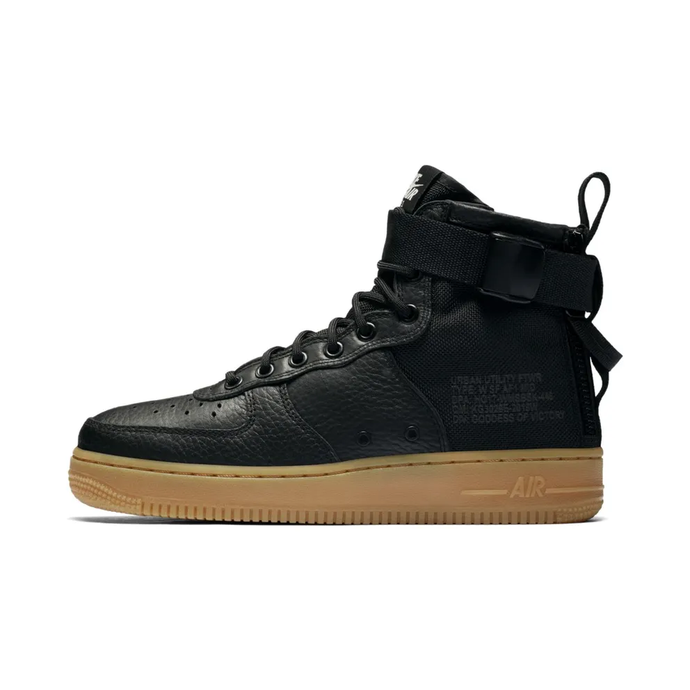 Nike SF Air Force 1 Mid Black Gum (W) Black/Black-Gum Light Brown (AA3966-002)