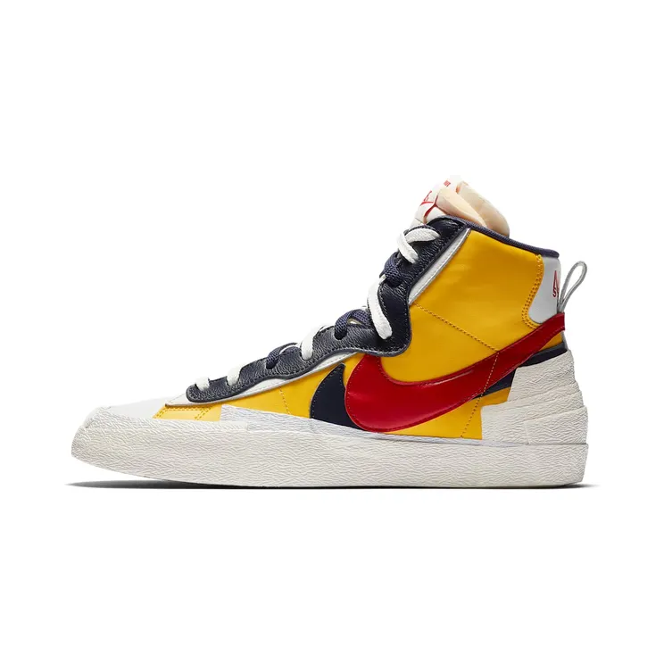 Nike x Sacai Blazer Mid Midnight Navy (2019) “Varsity Maize / Midnight Navy / White / Varsity Red” (BV0072-700)