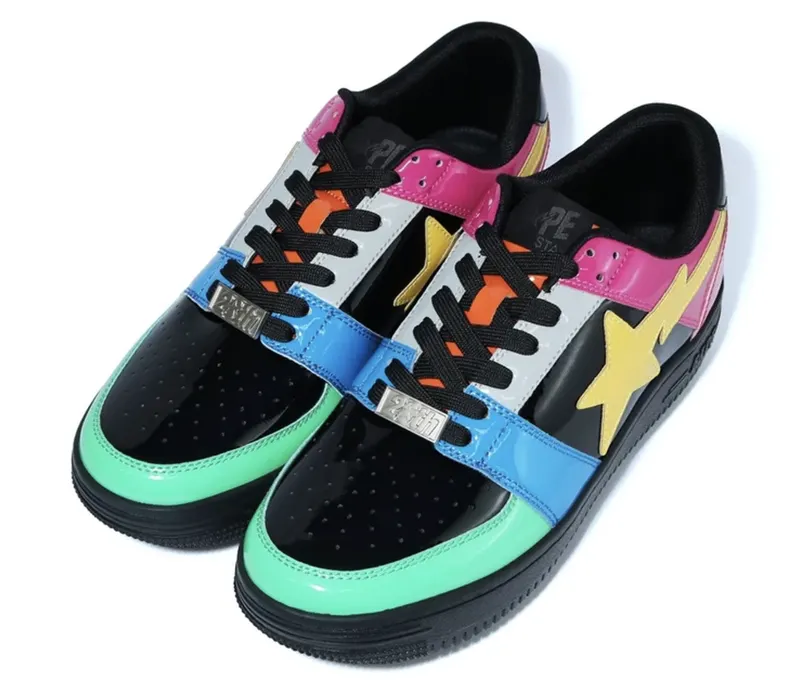 A Bathing Ape Bapesta Low Crazy Black (1G80191012 BLK)