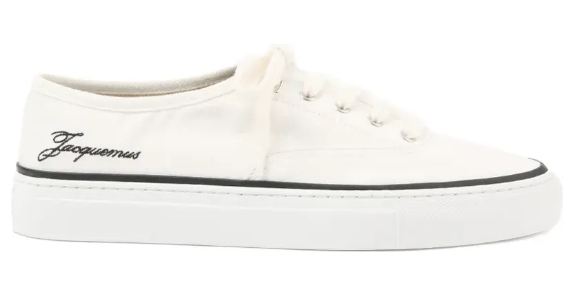 Jacquemus Les Fefe white/black canvas sneakers FOW00212AW00829/S_JACQM-1FY_500-40