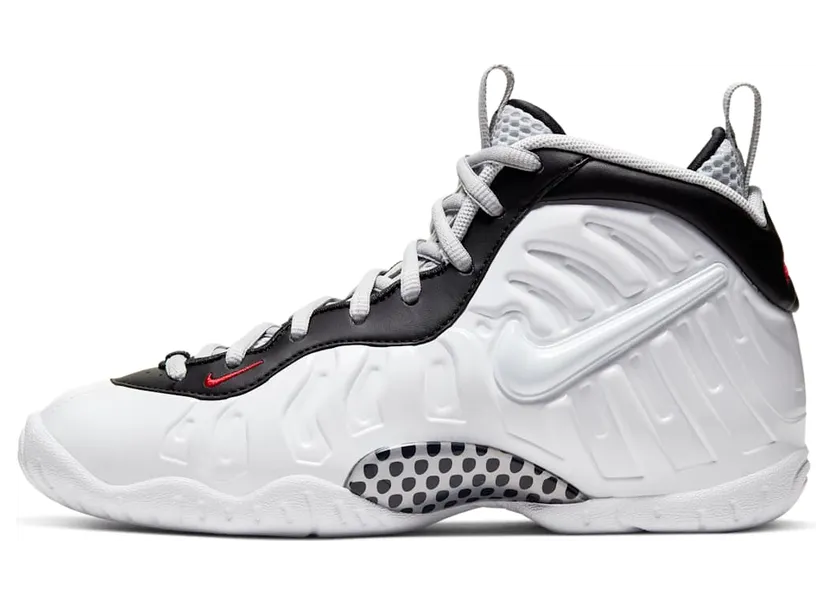 Nike Little Posite Pro ‘Chrome White’ White/White/Black/Team Red (644792-103)