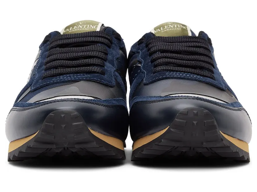 Valentino Garavani Blue & Grey Camo Rockrunner Sneakers (WY2S0723XVU) (2)