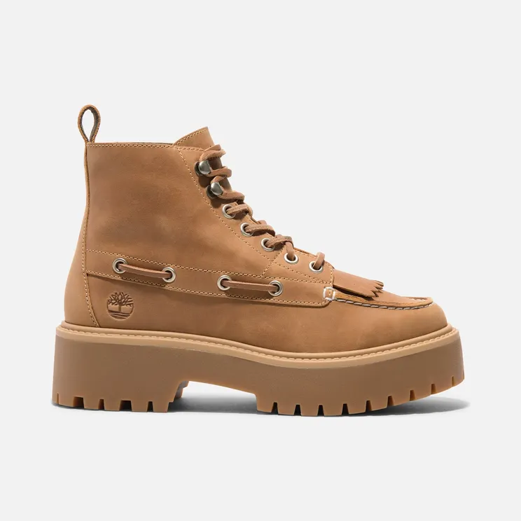 Timberland Stone Street Mid 7-Eye Platform Kiltie Boot Wheat Full-Grain (TB0A27YZ-EN1)