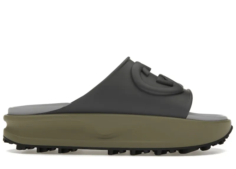 Gucci Interlocking G Slide Dark Grey Khaki (692380 JF000 1126)